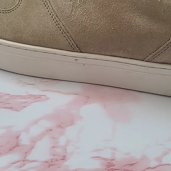 EUC Franco Fortini Taupe Suede Leather James Sneakers Sz Men 10.5 - Picture 7 of 9